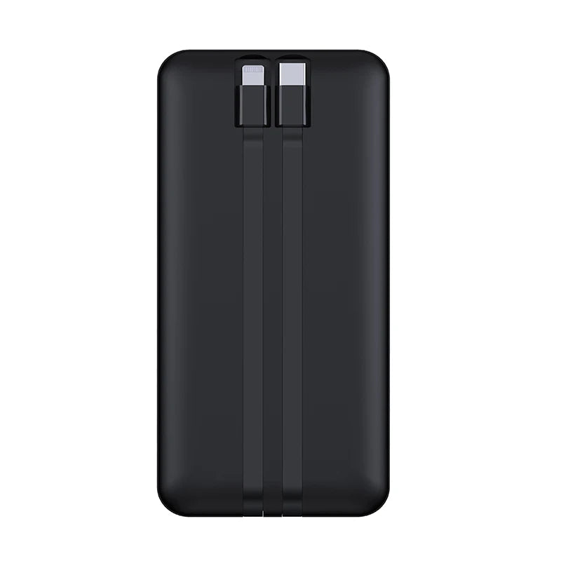Bateria externa KAKAS de 50000mAh/27000mAh com cabo integrado, aprovada para viagens aéreas, carregamento rápido