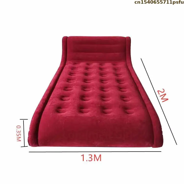Moderno sofá-cama dobrável com revestimento em veludo e pele PVC, ideal para campismo, viagens, quarto, cama de casal