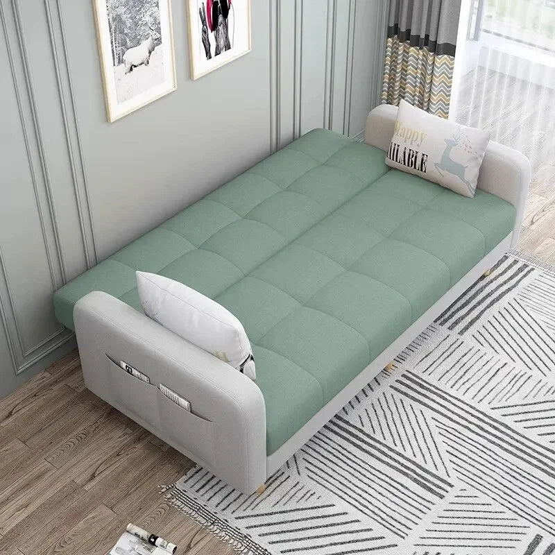 Sofá-cama compacto e estável, dobrável e multifuncional, ideal para casa, escritório ou para dormir a sesta, sofá para três pessoas, tecido confortável e aconchegante