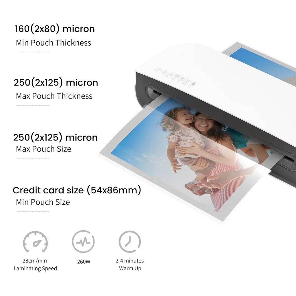 Plastificadora A4 – Quente e Fria | SL289

Plastificadora de secretária prática e rápida, ideal para proteger e conservar documentos, fotografias e outros materiais.

Características:

- Formato até A4
- Plastificação a quente e a frio
- Compatível com fo