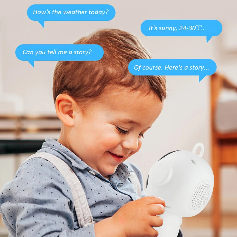 Robô Inteligente com IA, Wi-Fi, Brinquedo Educativo para Crianças, Reconhecimento de Fala e Aprendizagem Interativa por Voz