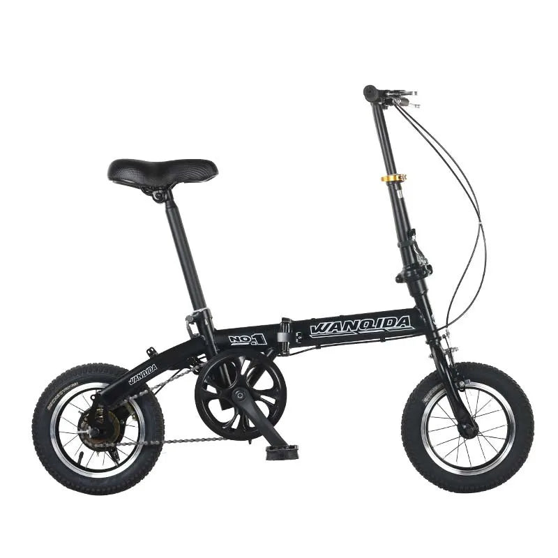 Bicicleta dobrável de 12 polegadas, ultraleve e portátil, com travão de disco, ideal para deslocações urbanas, unissexo, para adultos e estudantes