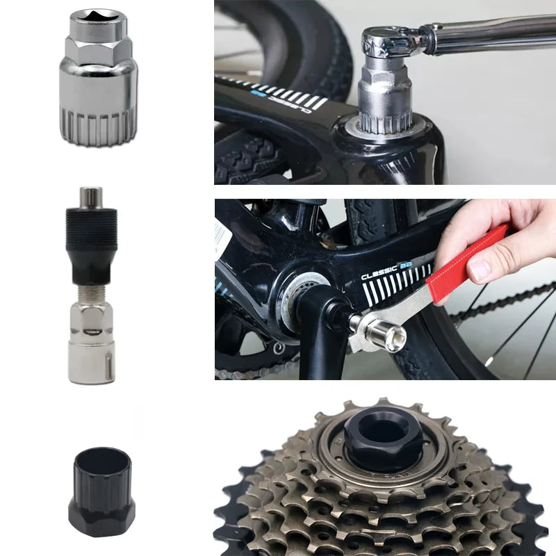 Conjunto de ferramentas para reparação de bicicletas reparação de ciclismo ao ar livre