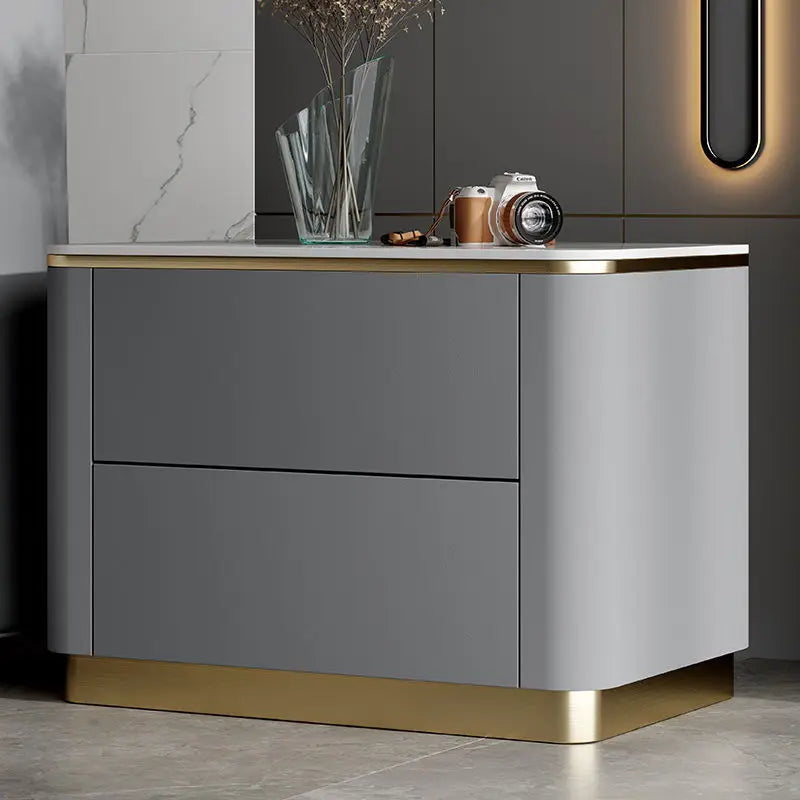 Mesa de cabeceira leve e luxuosa de estilo italiano, fabricada em madeira maciça, ideal para sala de estar e quarto