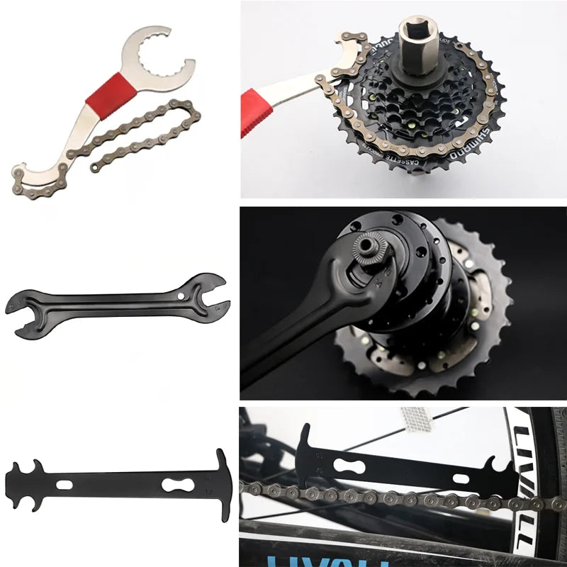 Conjunto de ferramentas para reparação de bicicletas reparação de ciclismo ao ar livre