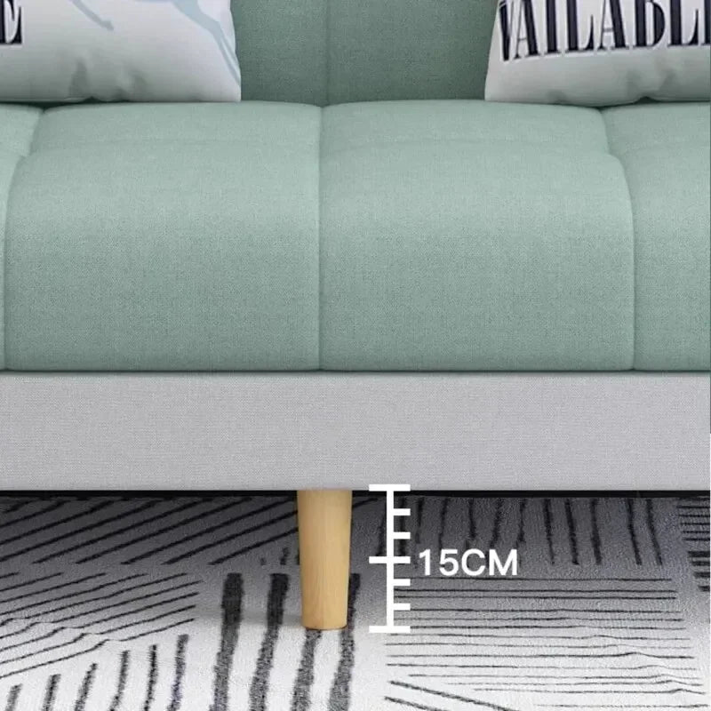Sofá-cama compacto e estável, dobrável e multifuncional, ideal para casa, escritório ou para dormir a sesta, sofá para três pessoas, tecido confortável e aconchegante