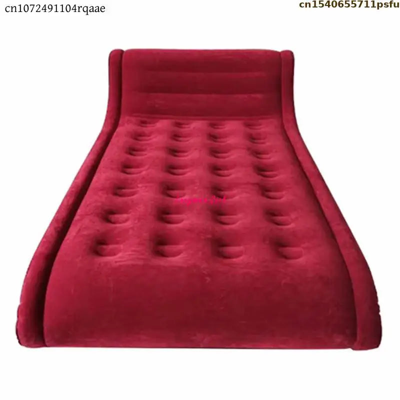 Moderno sofá-cama dobrável com revestimento em veludo e pele PVC, ideal para campismo, viagens, quarto, cama de casal