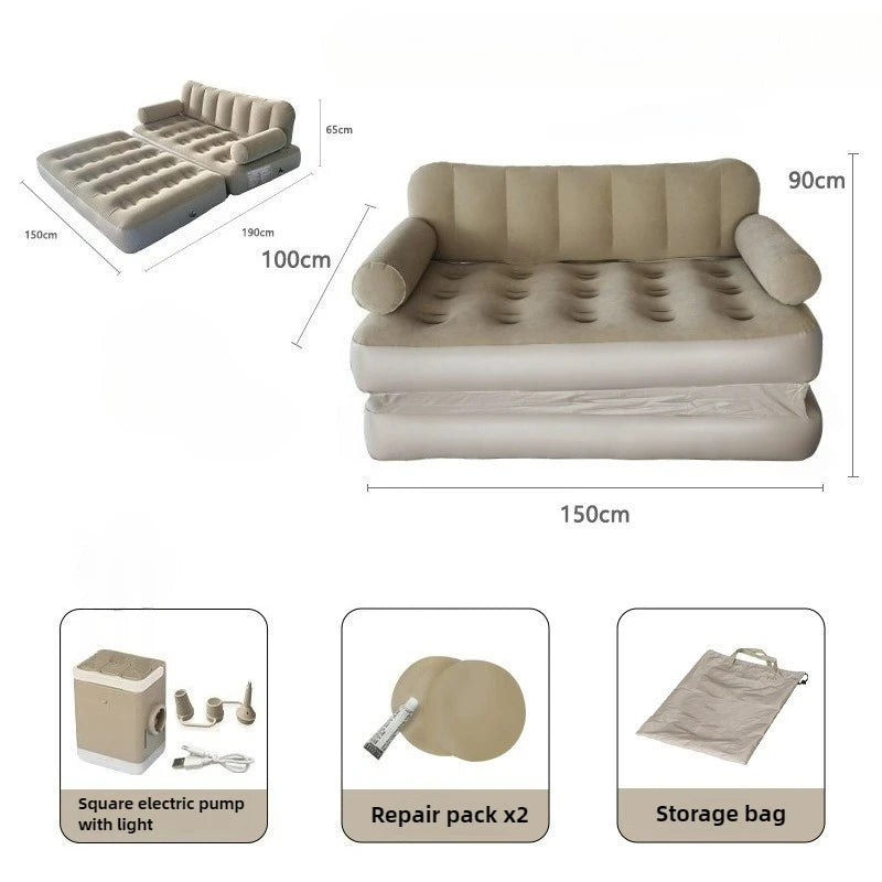 Sofá insuflável dobrável para dormir reforçado, portátil, resistente para pernoitar