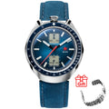Relógio RED STAR 42mm Bull Head com Movimento Seagull 1963 Cronógrafo Mecânico st1901 Militar Luminoso Masculino Ganso