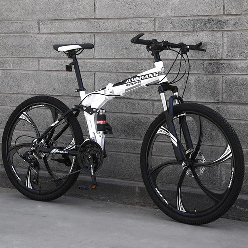 Bicicleta de montanha para adulto, bicicleta de montanha dobrável de 26", bicicleta de montanha BTT suspensão total