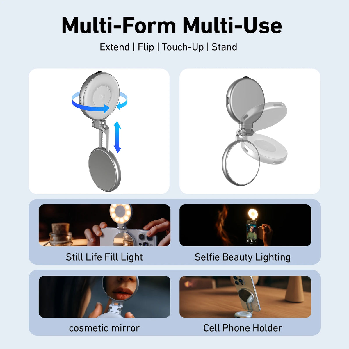 Suporte magnético para câmara de telemóvel, com pega de controlo remoto para iPhone e Android