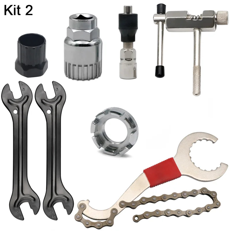 Conjunto de ferramentas para reparação de bicicletas reparação de ciclismo ao ar livre