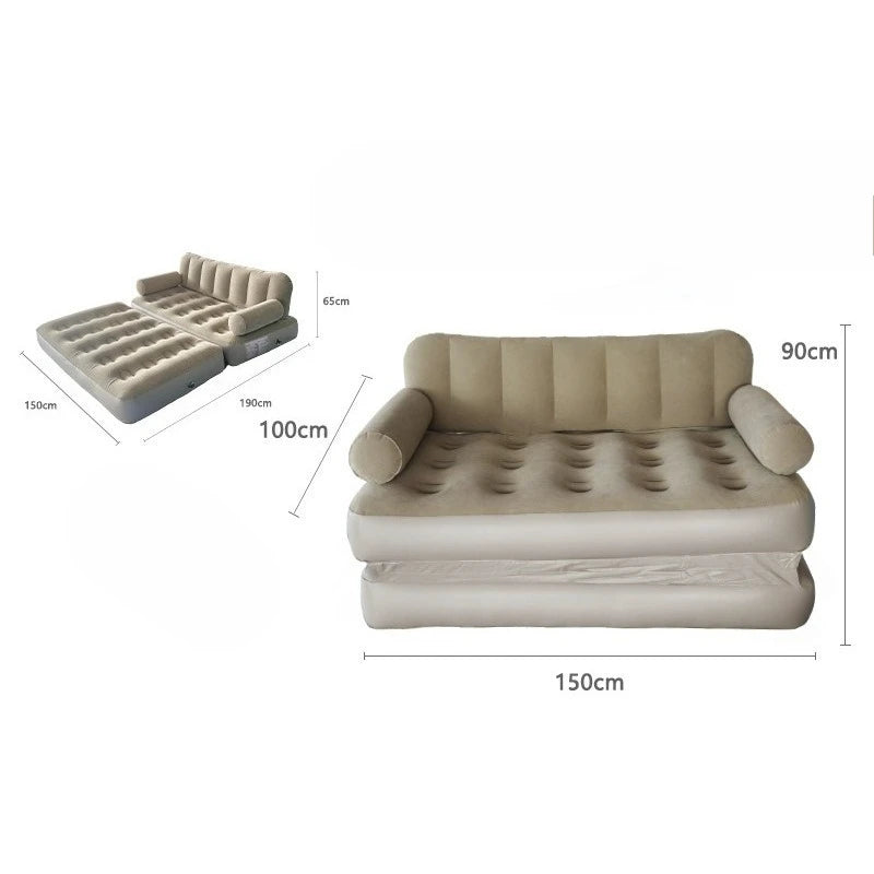 Sofá insuflável dobrável para dormir reforçado, portátil, resistente para pernoitar