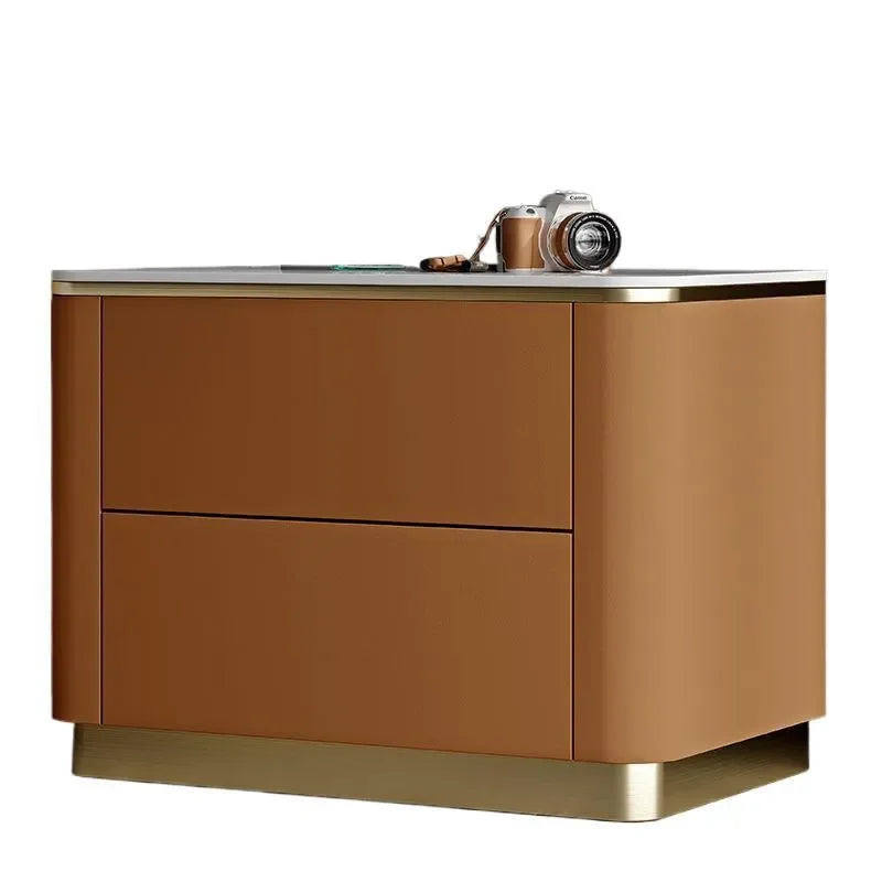 Mesa de cabeceira leve e luxuosa de estilo italiano, fabricada em madeira maciça, ideal para sala de estar e quarto