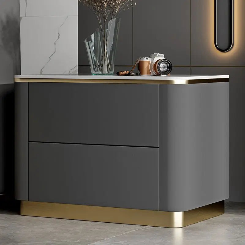 Mesa de cabeceira leve e luxuosa de estilo italiano, fabricada em madeira maciça, ideal para sala de estar e quarto
