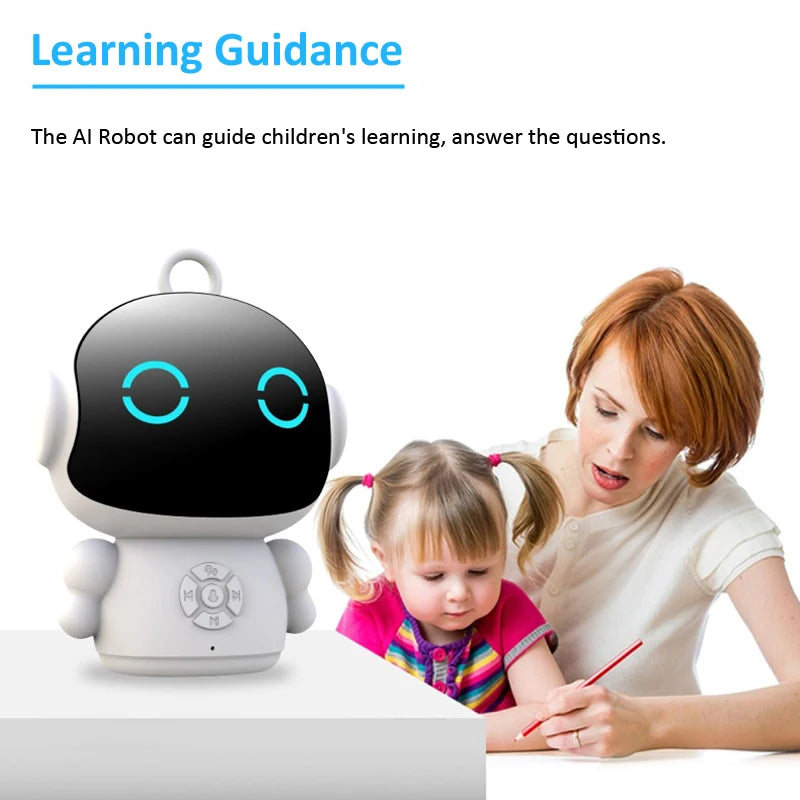 Robô Inteligente com IA, Wi-Fi, Brinquedo Educativo para Crianças, Reconhecimento de Fala e Aprendizagem Interativa por Voz