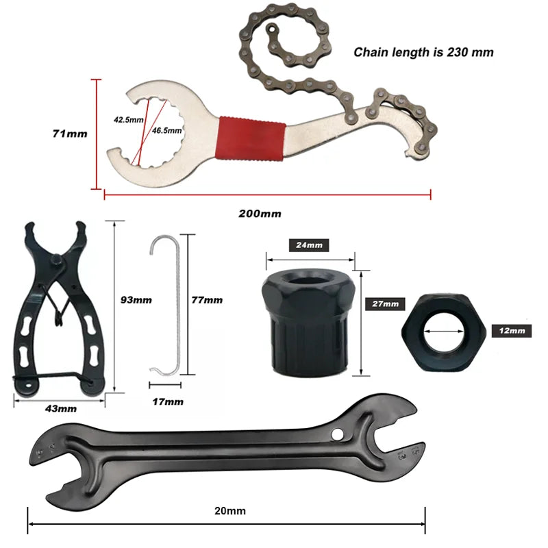 Conjunto de ferramentas para reparação de bicicletas reparação de ciclismo ao ar livre
