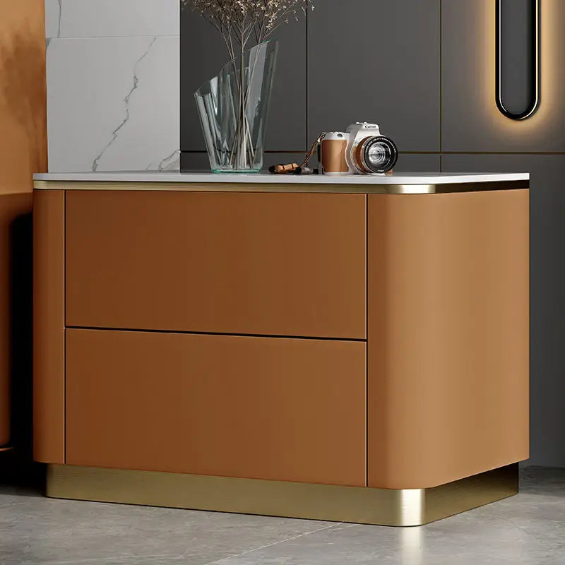 Mesa de cabeceira leve e luxuosa de estilo italiano, fabricada em madeira maciça, ideal para sala de estar e quarto