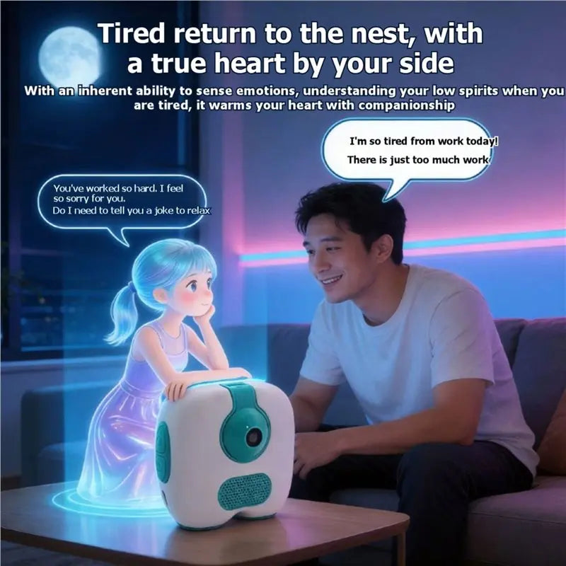 Robô Inteligente com IA, Assistente de Voz Interativo, Versão Wi-Fi, Relógio Inteligente com Reconhecimento de Imagem e Funcionalidade de Narração de Histórias