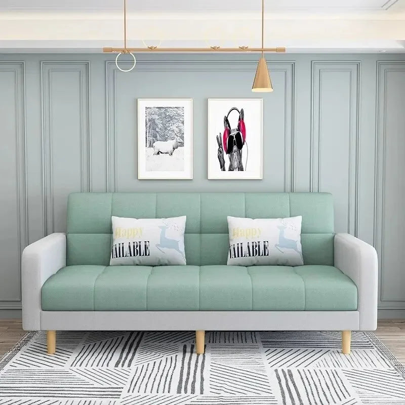 Sofá-cama compacto e estável, dobrável e multifuncional, ideal para casa, escritório ou para dormir a sesta, sofá para três pessoas, tecido confortável e aconchegante