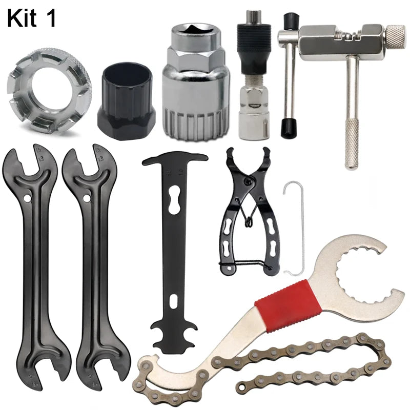 Conjunto de ferramentas para reparação de bicicletas reparação de ciclismo ao ar livre
