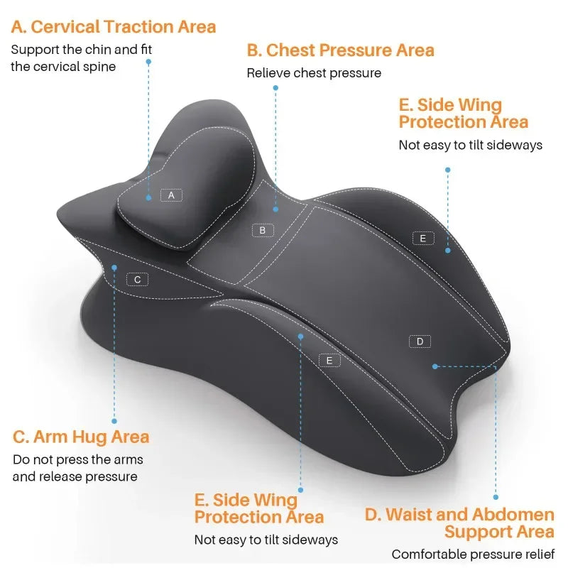 Almofada multifuncional para cabeceira, ideal para leitura em decúbito ventral, utilização com telemóvel e para dormir
