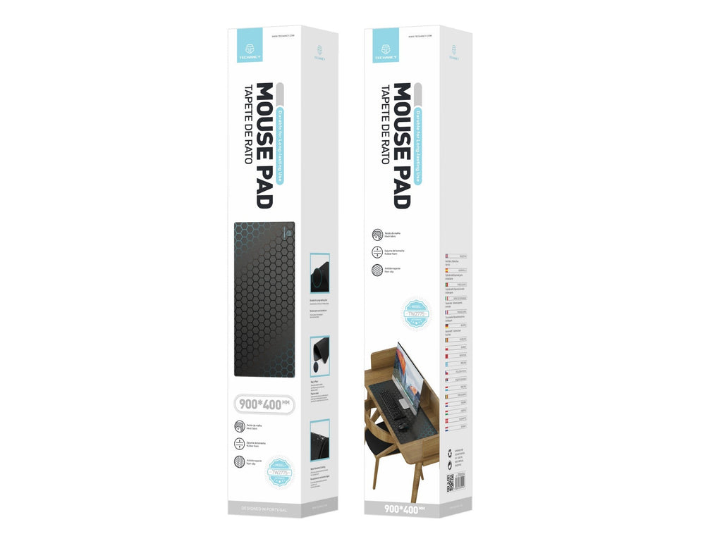 Tapete para rato Techancy 40 x 90 cm, TW2775, borracha antiderrapante, adequado para jogos de PC, preto